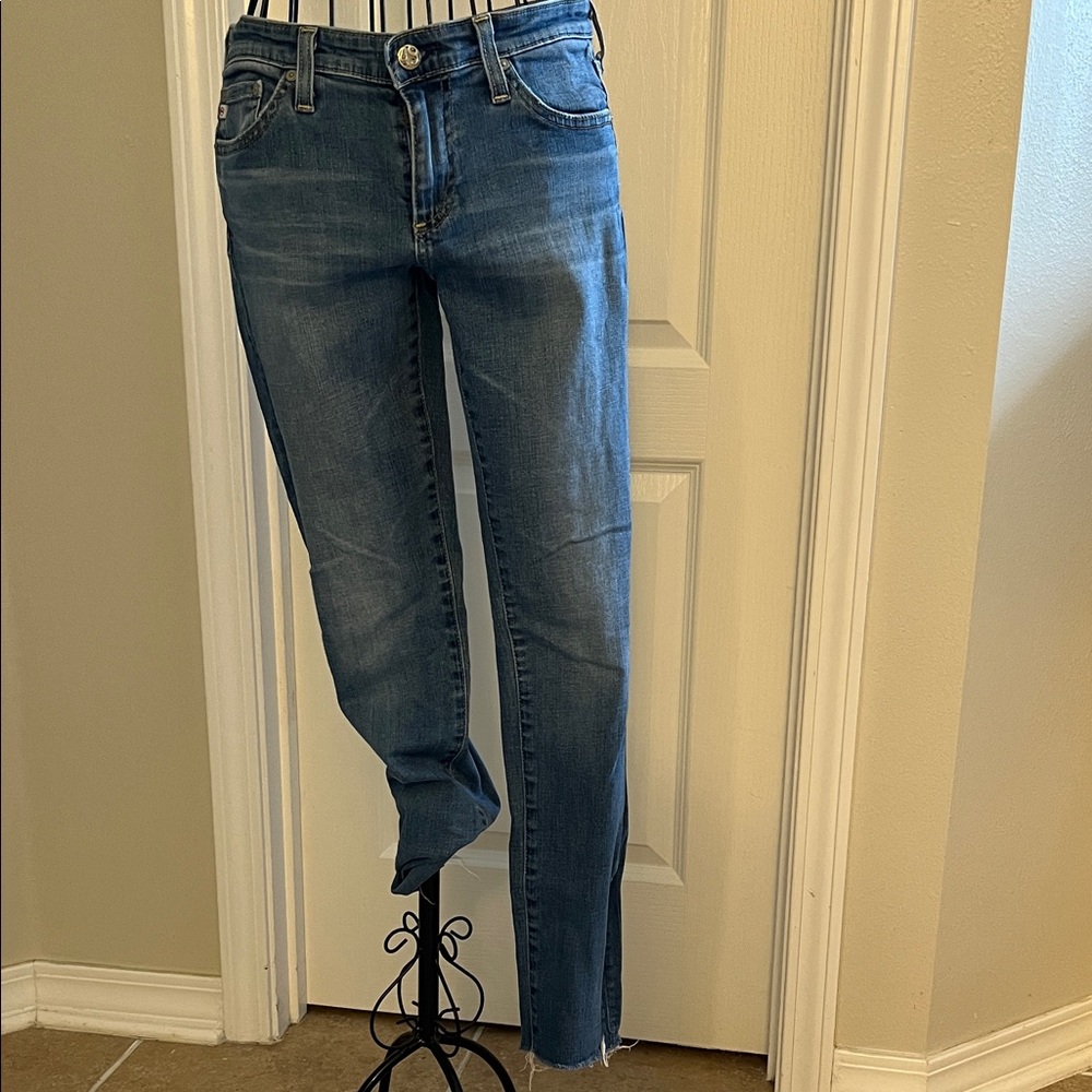 Ag Adriano Goldschmied Blue Ankle Jeans